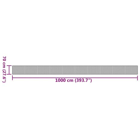 Vloerkleed rechthoekig 70x1000 cm bamboe bruin 8