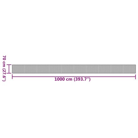 Vloerkleed rechthoekig 70x1000 cm bamboe grijs 8