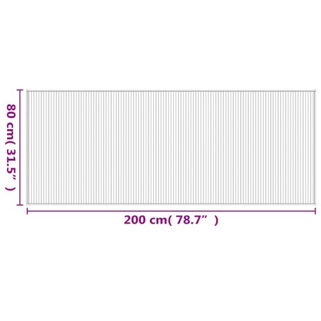 Vloerkleed rechthoekig 80x200 cm bamboe donkerbruin 8