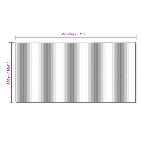 Vloerkleed rechthoekig 100x200 cm bamboe bruin 8