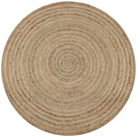 Tapijt rond 120 cm gevlochten jute 1