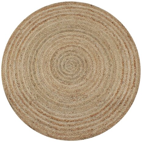 Tapijt rond 150 cm gevlochten jute 1