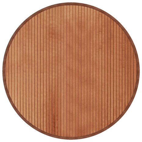 Vloerkleed rond 80 cm bamboe bruin 2