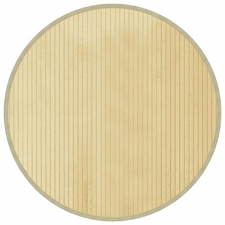 Vloerkleed rond 80 cm bamboe lichtnaturel 2