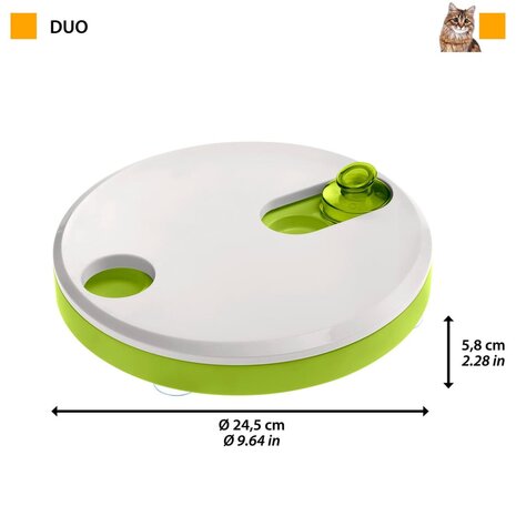 kattenspeelgoed Duo 5,8 cm wit/groen 3