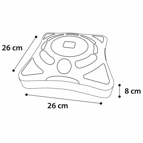 FLAMINGO Kattenrolspeelgoed Orbit 26x26x8 cm wit 3