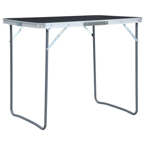 Campingtafel inklapbaar met metalen frame 80x60 cm grijs 1