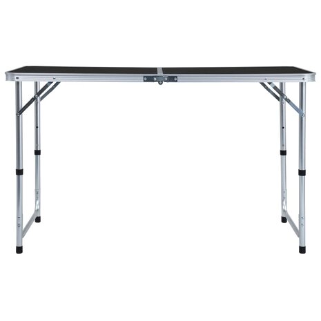 Campingtafel inklapbaar 120x60 cm aluminium grijs 3