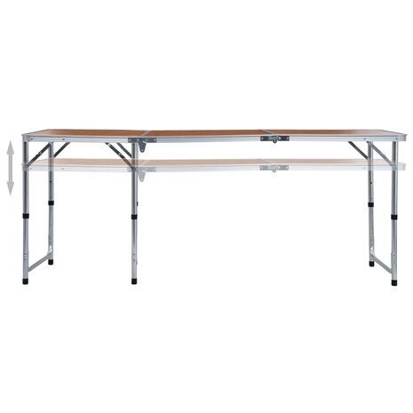 Campingtafel inklapbaar 180x60 cm aluminium 2