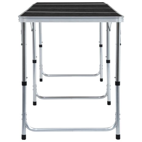 Campingtafel inklapbaar 240x60 cm aluminium grijs 4