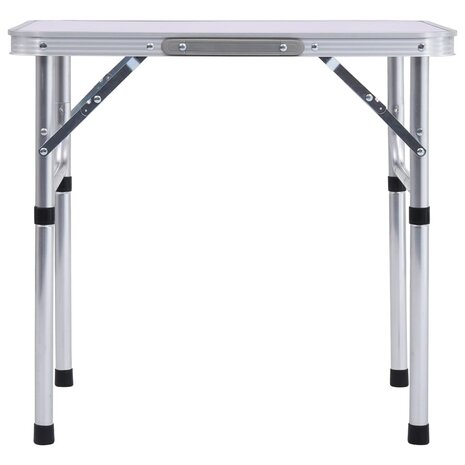 Campingtafel inklapbaar 60x45 cm aluminium wit 3