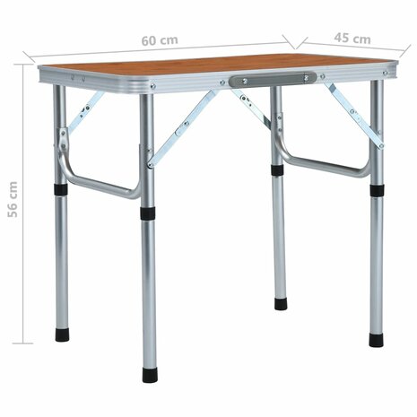 Campingtafel inklapbaar 60x45 cm aluminium 7