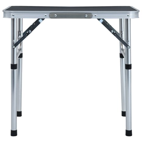 Campingtafel inklapbaar 60x45 cm aluminium grijs 2