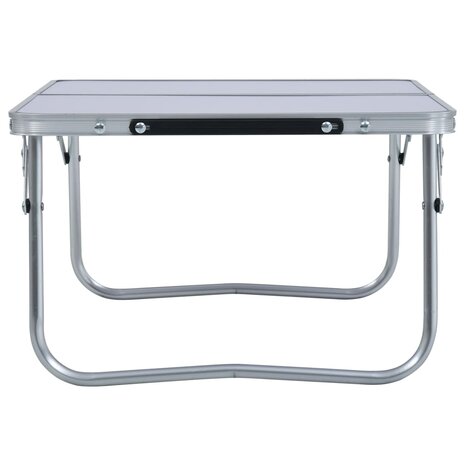 Campingtafel inklapbaar 60x40 cm aluminium wit 3