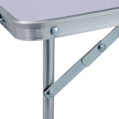 Campingtafel inklapbaar 60x40 cm aluminium wit 5