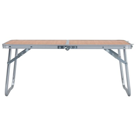 Campingtafel inklapbaar 60x40 cm aluminium bruin 2