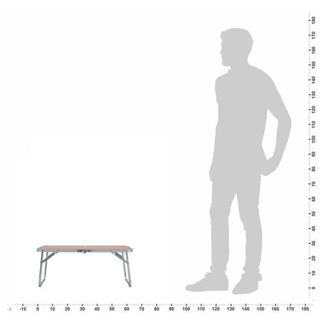 Campingtafel inklapbaar 60x40 cm aluminium bruin 7