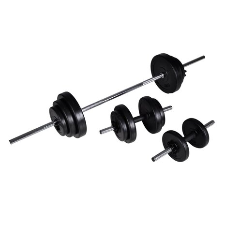 Barbell- en dumbbellset 30,5 kg 2