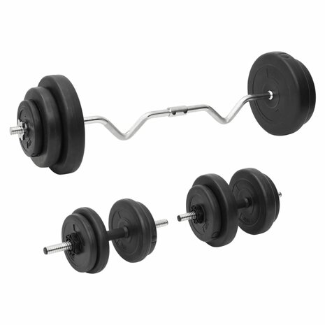 Halterset met gewichten curl 60 kg 1