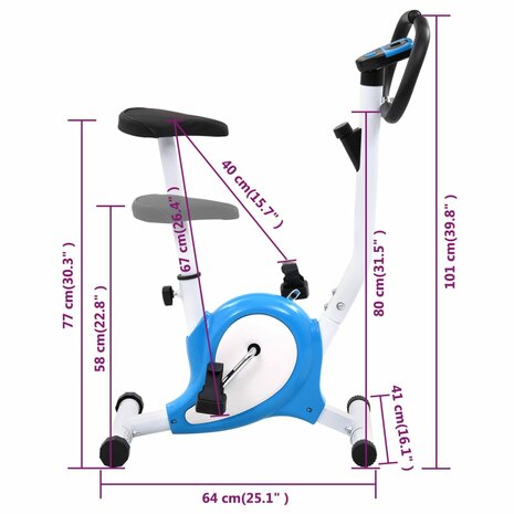 Hometrainer met bandweerstand blauw 12