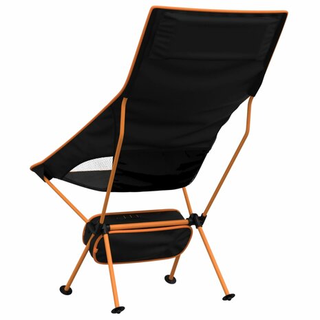 Campingstoelen 2 st inklapbaar oxford stof en aluminium zwart 7