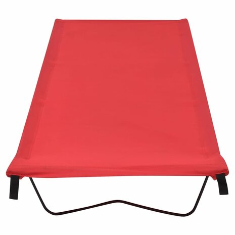 Campingbedden 2 st 180x60x19 cm oxford stof en staal rood 3