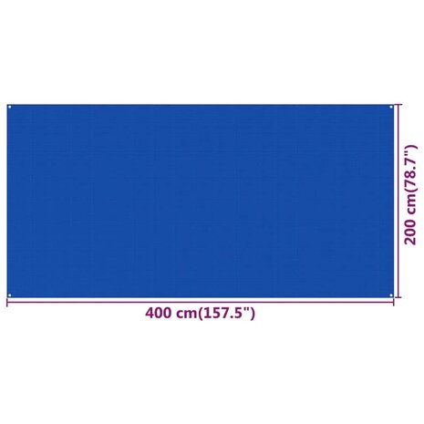 Tenttapijt 200x400 cm HDPE blauw 4