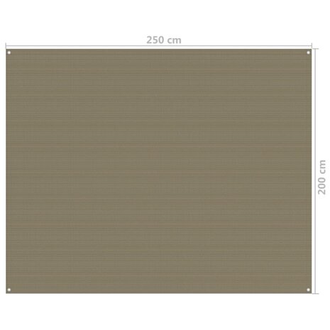 Tenttapijt 250x200 cm taupe 4