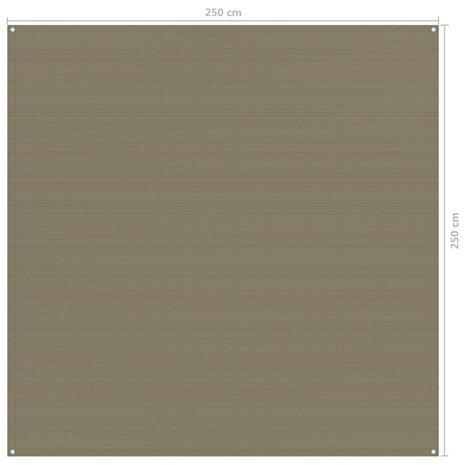 Tenttapijt 250x250 cm taupe 4