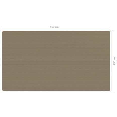 Tenttapijt 250x450 cm taupe 4