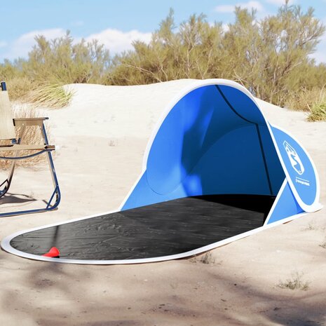 Strandtent pop-up waterdicht azuurblauw 1