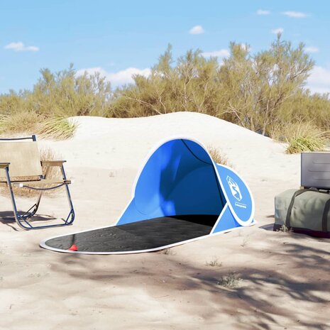 Strandtent pop-up waterdicht azuurblauw 3