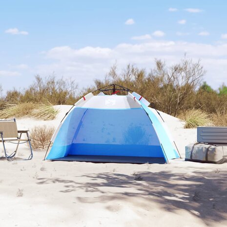 Strandtent 2-persoons waterdicht snelontgrendeling azuurblauw 3