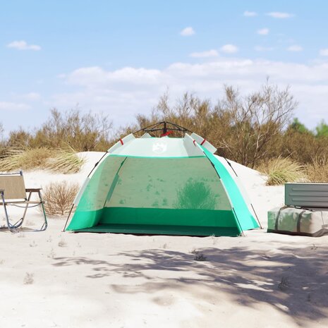 strandtent 2-persoons waterdicht snelontgrendeling zeegroen 3