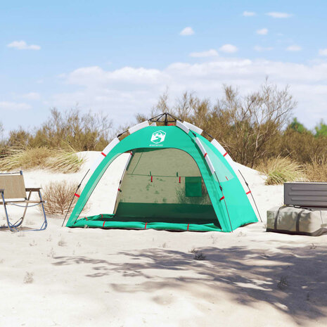 strandtent 2-persoons waterdicht snelontgrendeling zeegroen 3