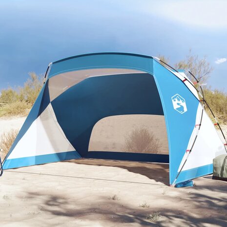 Strandtent 274x178x170/148 cm 185T taft azuurblauw 1