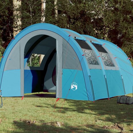 Tunneltent 4-persoons waterdicht blauw 1