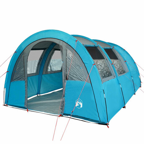 Tunneltent 4-persoons waterdicht blauw 5