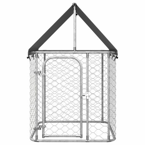 Hondenkennel voor buiten met dak 100x100x150 cm 2