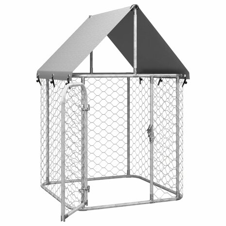 Hondenkennel voor buiten met dak 100x100x150 cm 4