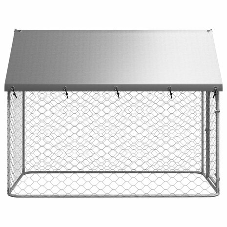 Hondenkennel voor buiten met dak 200x100x150 cm 3