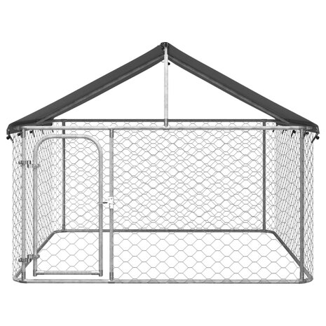 Hondenkennel voor buiten met dak 200x200x150 cm 2