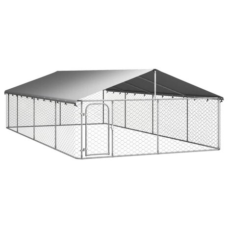 Hondenkennel voor buiten met dak 600x300x150 cm 1