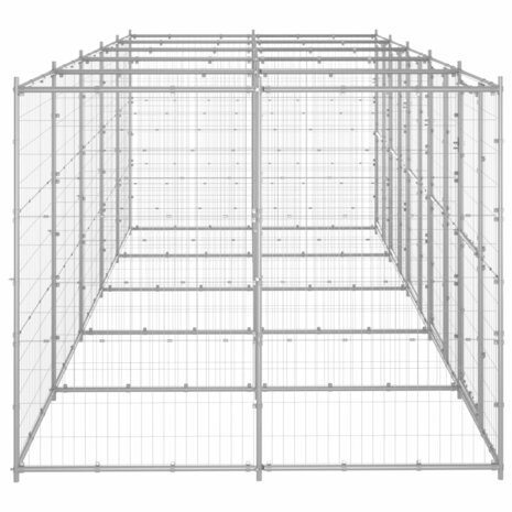 Hondenkennel 12,1 m² gegalvaniseerd staal 3