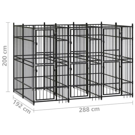 Hondenkennel 5,53 m² staal 7