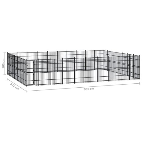 Hondenkennel 64,51 m² staal 7