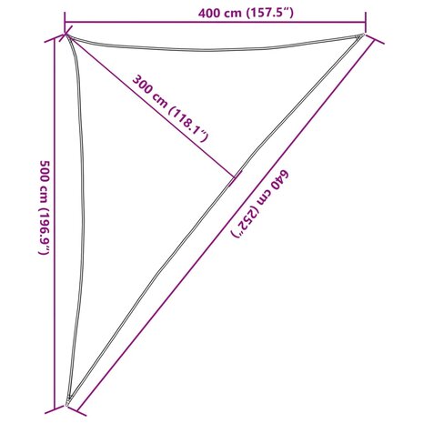 Zonnezeil 4x5x6,4 m 100% polyester oxford lichtgrijs 10