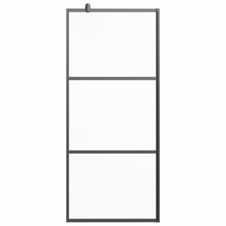 Inloopdouchewand 90x195 cm mat ESG-glas zwart 3