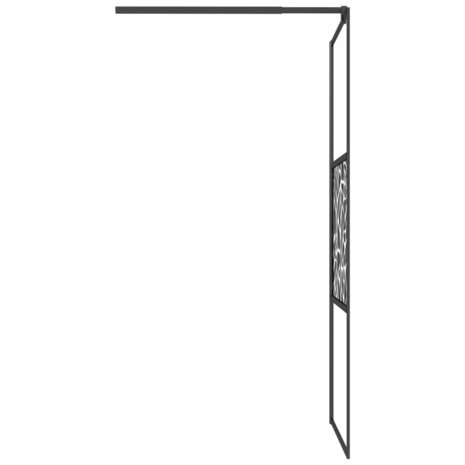 Inloopdouchewand met stenenmotief 90x195 cm ESG-glas zwart 5