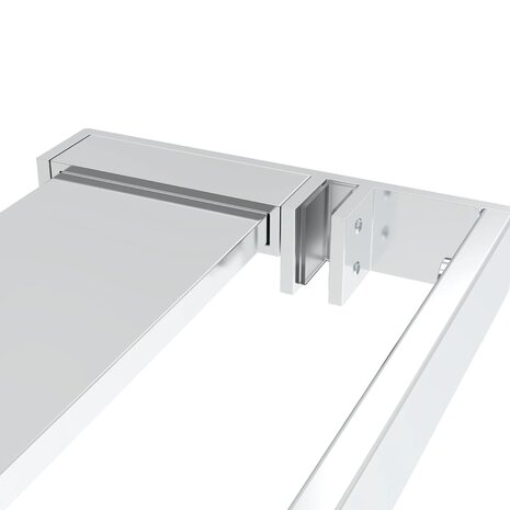 Inloopdouchewand met schap 100x195 cm ESG-glas aluminium chroom 11